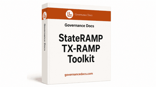 StateRAMP and TX-RAMP compliance toolkit with 50 templates for governance.
