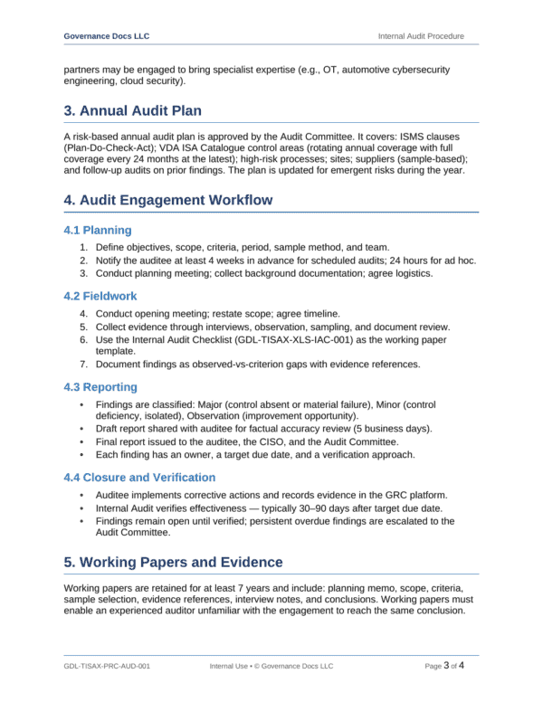 TISAX documentation toolkit — sample template page 16