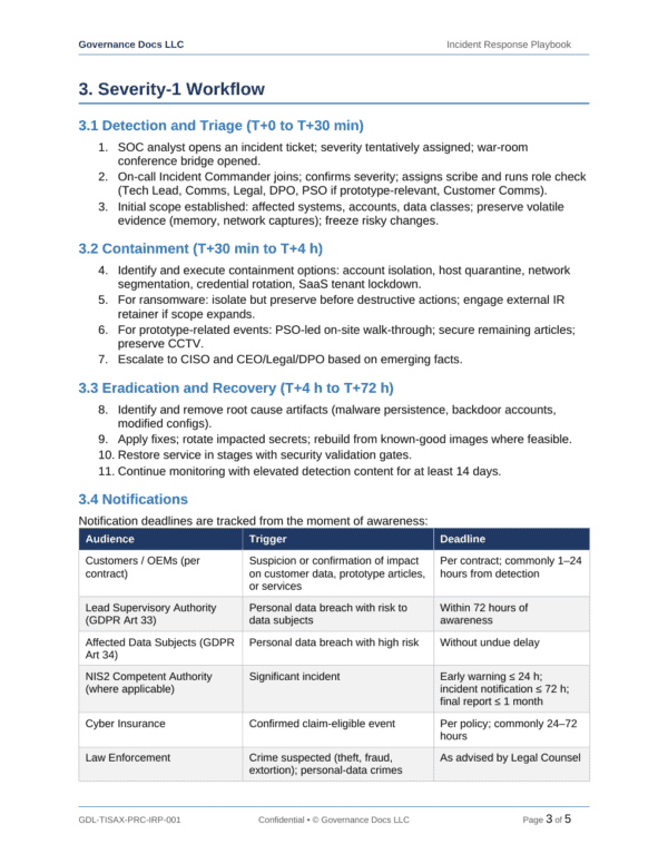 TISAX documentation toolkit — sample template page 6