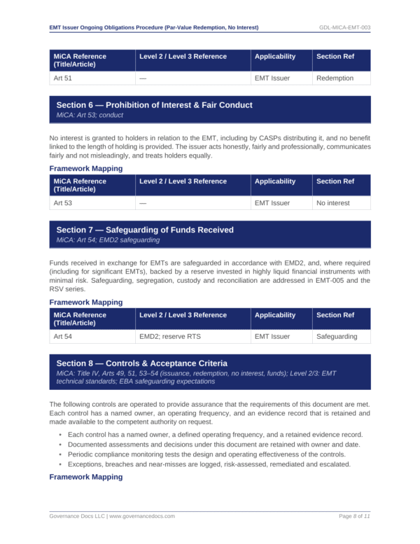 Governance Docs MIca compliance and framework overview image.