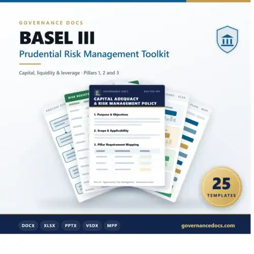 BASEL III Prudential Risk Management Toolkit - 25 templates