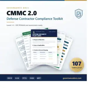 CMMC 2.0 Defense Contractor Compliance Toolkit - 107 templates