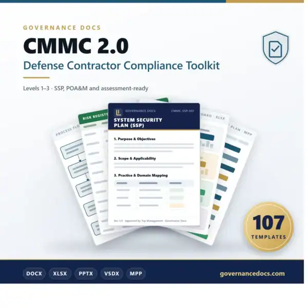 CMMC 2.0 Defense Contractor Compliance Toolkit - 107 templates
