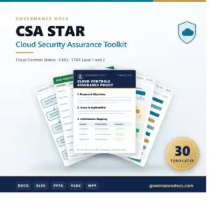 CSA STAR Cloud Security Assurance Toolkit - 30 templates