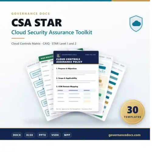 CSA STAR Cloud Security Assurance Toolkit - 30 templates