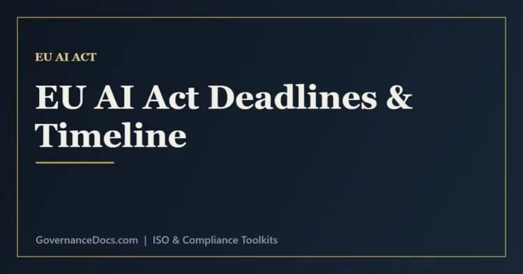 EU AI Act deadlines and compliance timeline from 2024 to 2027 with key milestones