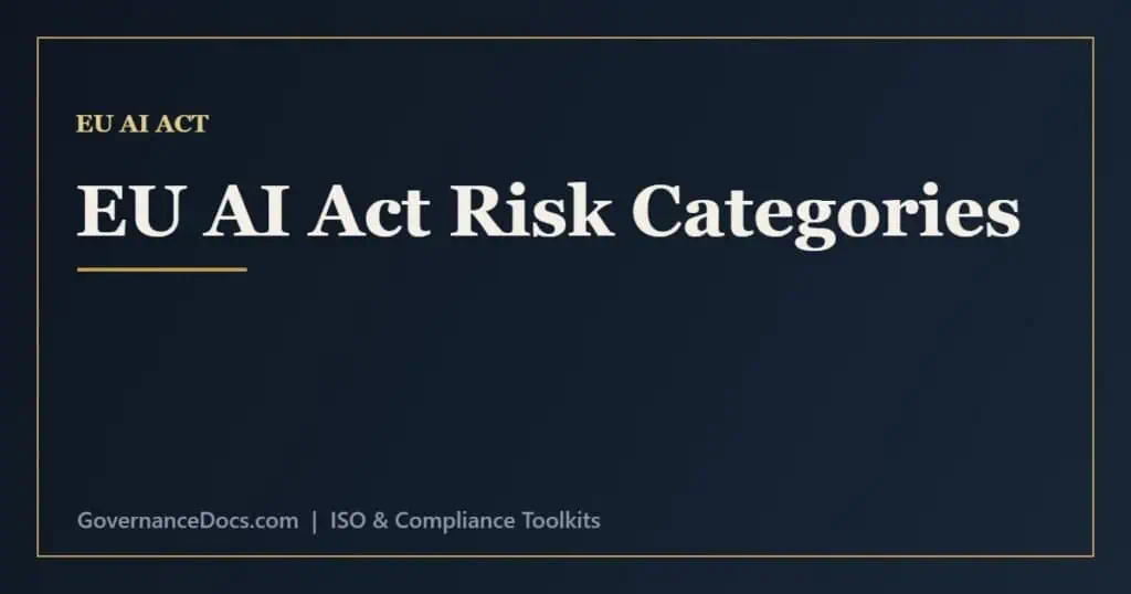 EU AI Act risk categories - unacceptable, high, limited and minimal risk tiers explained