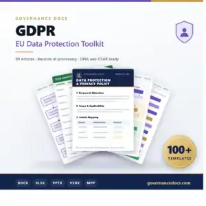 GDPR EU Data Protection Toolkit - 100+ templates