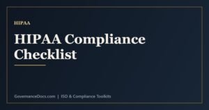 HIPAA compliance checklist covering Privacy Rule, Security Rule, breach notification and BAAs