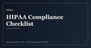 HIPAA compliance checklist covering Privacy Rule, Security Rule, breach notification and BAAs