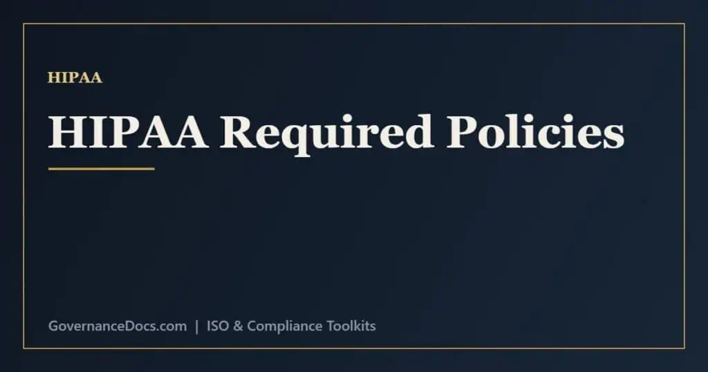 HIPAA policies checklist including privacy, security, risk assessment and breach notification