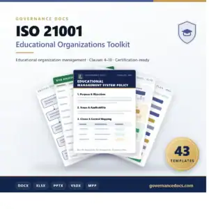 ISO 21001 Educational Organizations Toolkit - 43 templates