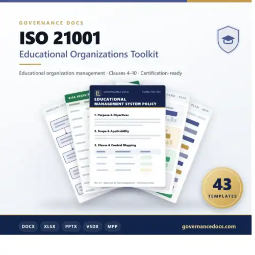 ISO 21001 Educational Organizations Toolkit - 43 templates