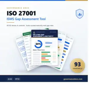 ISO 27001 ISMS Gap Assessment Tool - 93 controls