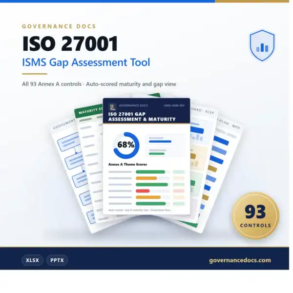 ISO 27001 ISMS Gap Assessment Tool - 93 controls