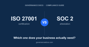 ISO 27001 vs SOC 2 comparison chart