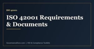 ISO 42001 requirements and mandatory documents including AI policy, risk and impact assessments