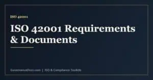ISO 42001 requirements and mandatory documents including AI policy, risk and impact assessments