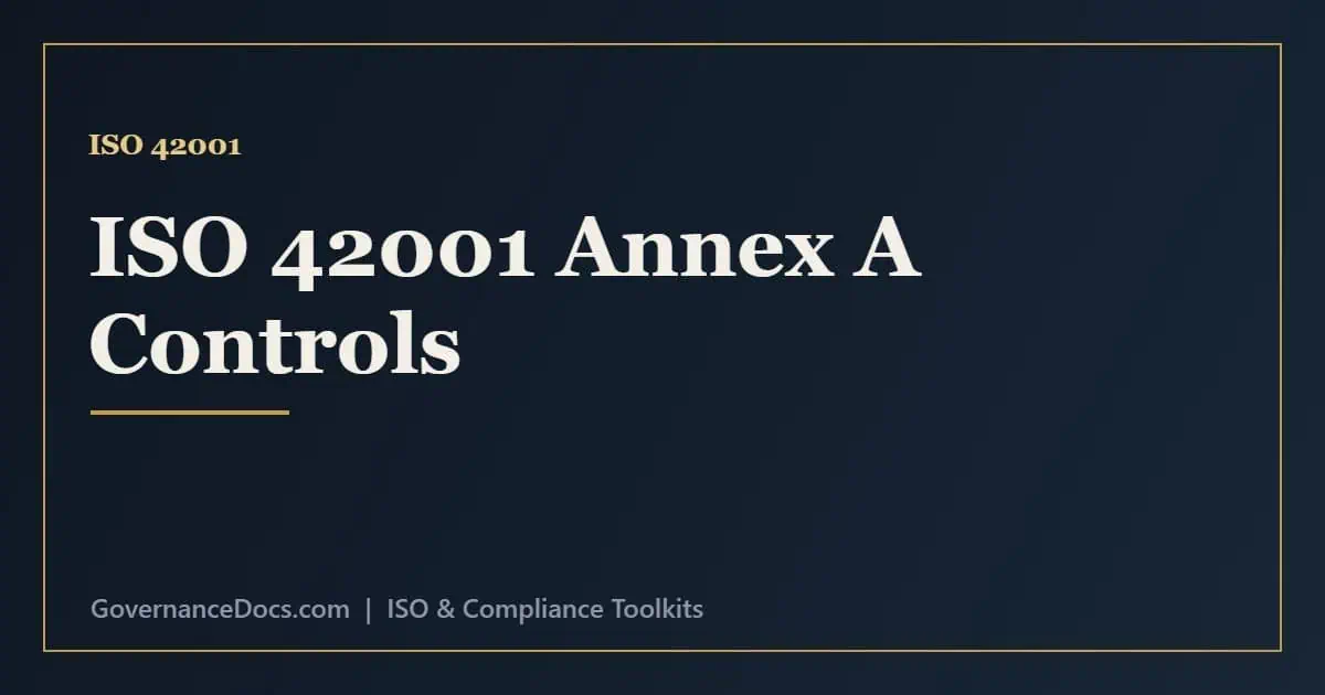 ISO 42001 Annex A Controls Explained ISO 42001 controls in Annex A explained including AI policy, data, lifecycle and transparency