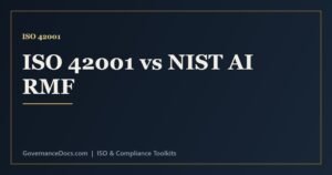 ISO 42001 vs NIST AI RMF comparison of the certifiable standard and the voluntary risk framework