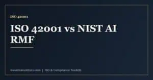 ISO 42001 vs NIST AI RMF comparison of the certifiable standard and the voluntary risk framework