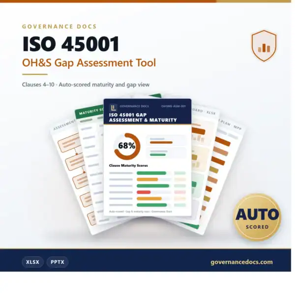 ISO 45001 OH&S Gap Assessment Tool - AUTO scored