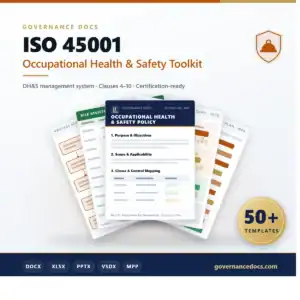 ISO 45001 Occupational Health & Safety Toolkit - 50+ templates
