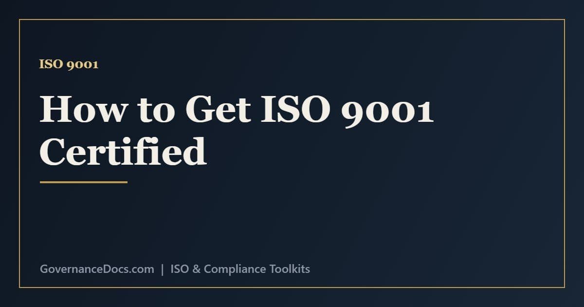 How to Get ISO 9001 Certified: A Step-by-Step Guide ISO 9001 certification process step by step from building the QMS to the stage 2 audit