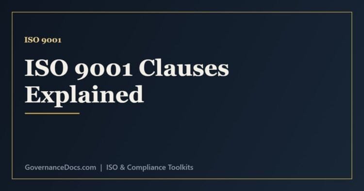 ISO 9001 clauses explained from context and leadership to operation and improvement