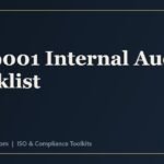ISO 9001 internal audit checklist covering clauses 4 to 10 of the quality management system