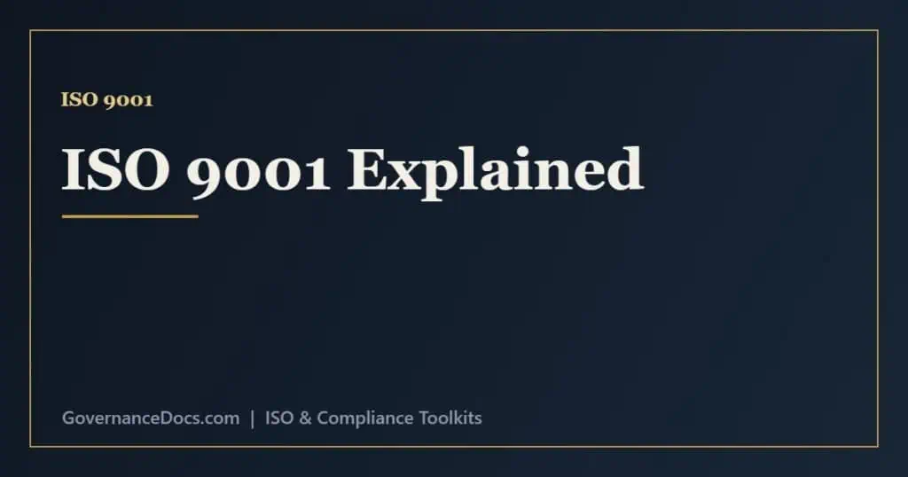 ISO 9001 explained - the quality management system, seven principles and clause structure