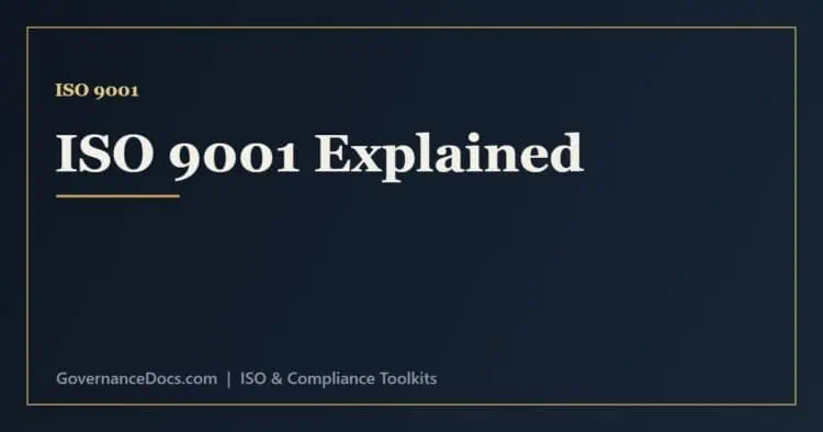 ISO 9001 explained - the quality management system, seven principles and clause structure