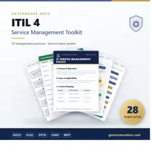 ITIL 4 Service Management Toolkit - 28 templates