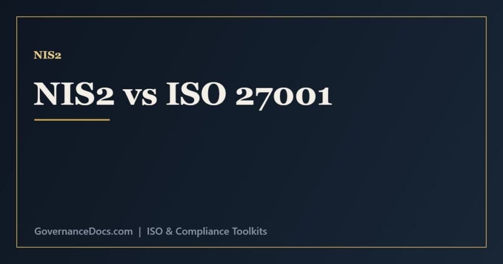 NIS2 vs ISO 27001 - how the cybersecurity law and the information security standard align