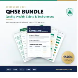 QHSE BUNDLE Quality, Health, Safety & Environment - 1500+ templates