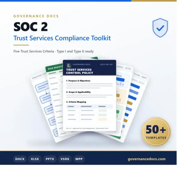SOC 2 Trust Services Compliance Toolkit - 50+ templates