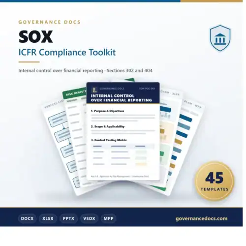 SOX ICFR Compliance Toolkit - 45 templates