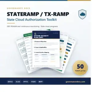 STATERAMP / TX-RAMP State Cloud Authorization Toolkit - 50 templates