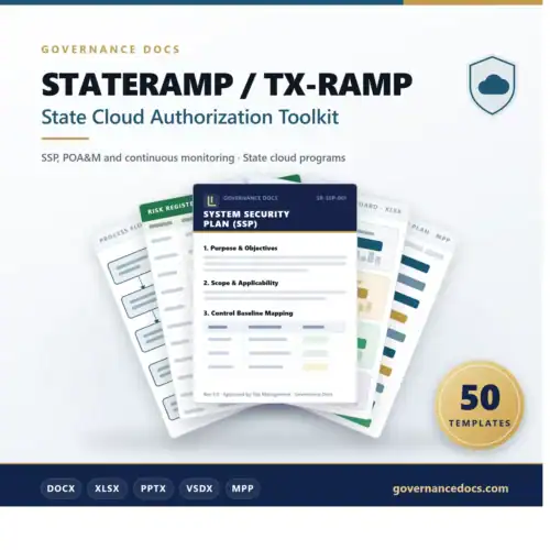 STATERAMP / TX-RAMP State Cloud Authorization Toolkit - 50 templates