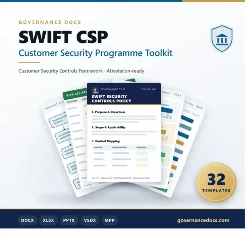 SWIFT CSP Customer Security Programme Toolkit - 32 templates
