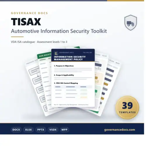 TISAX Automotive Information Security Toolkit - 39 templates