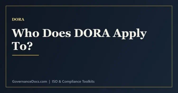 Who does DORA apply to - financial entities and ICT third-party providers in scope
