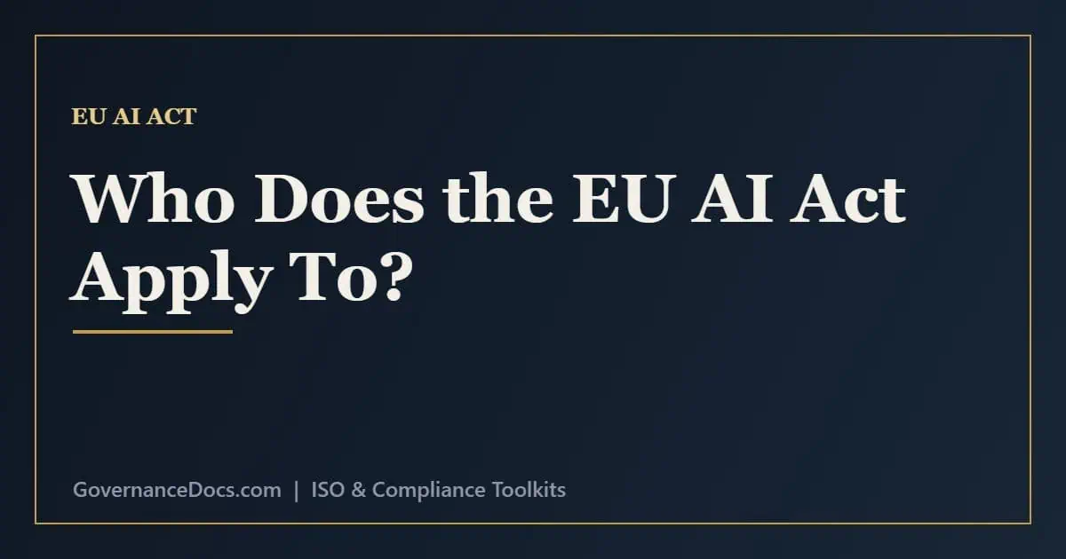 Who Does the EU AI Act Apply To? Provider vs. Deployer Who does the EU AI Act apply to - provider, deployer, importer and distributor roles
