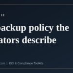 What DORA Article 12 and NIS2 require of a backup policy