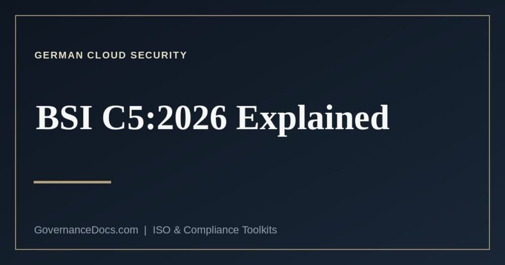 BSI C5:2026 German cloud computing compliance criteria catalogue