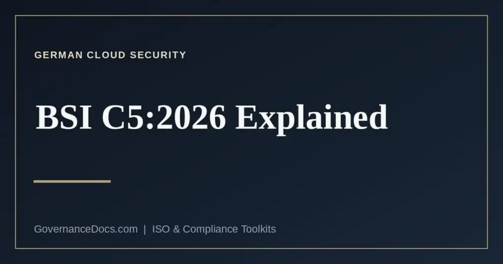 BSI C5:2026 German cloud computing compliance criteria catalogue