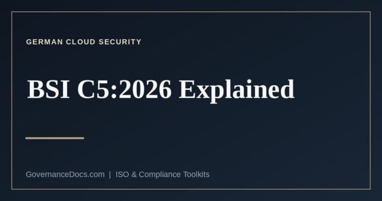 BSI C5:2026 German cloud computing compliance criteria catalogue
