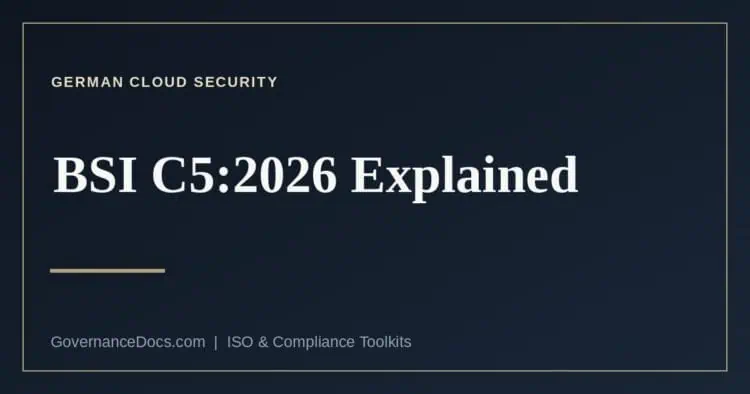 BSI C5:2026 German cloud computing compliance criteria catalogue