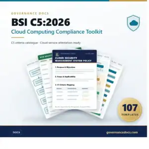Cloud computing compliance toolkit for governance and security standards.