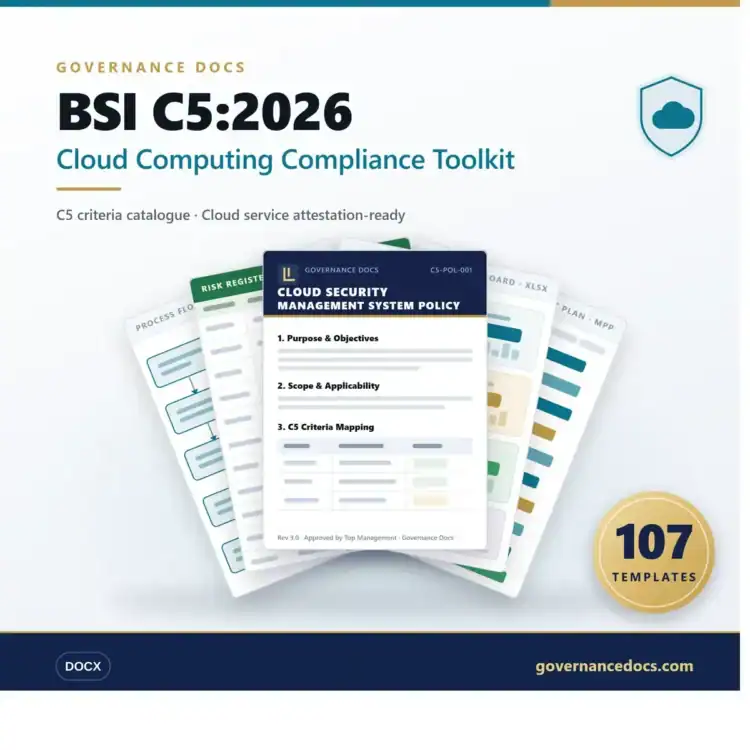 Cloud computing compliance toolkit for governance and security standards.
